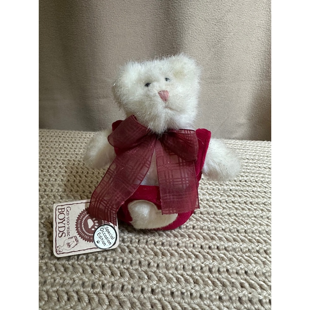Boyds Bear T.L.C. Sparkleheart White Plush Special Occasion Edition 82016 6in
